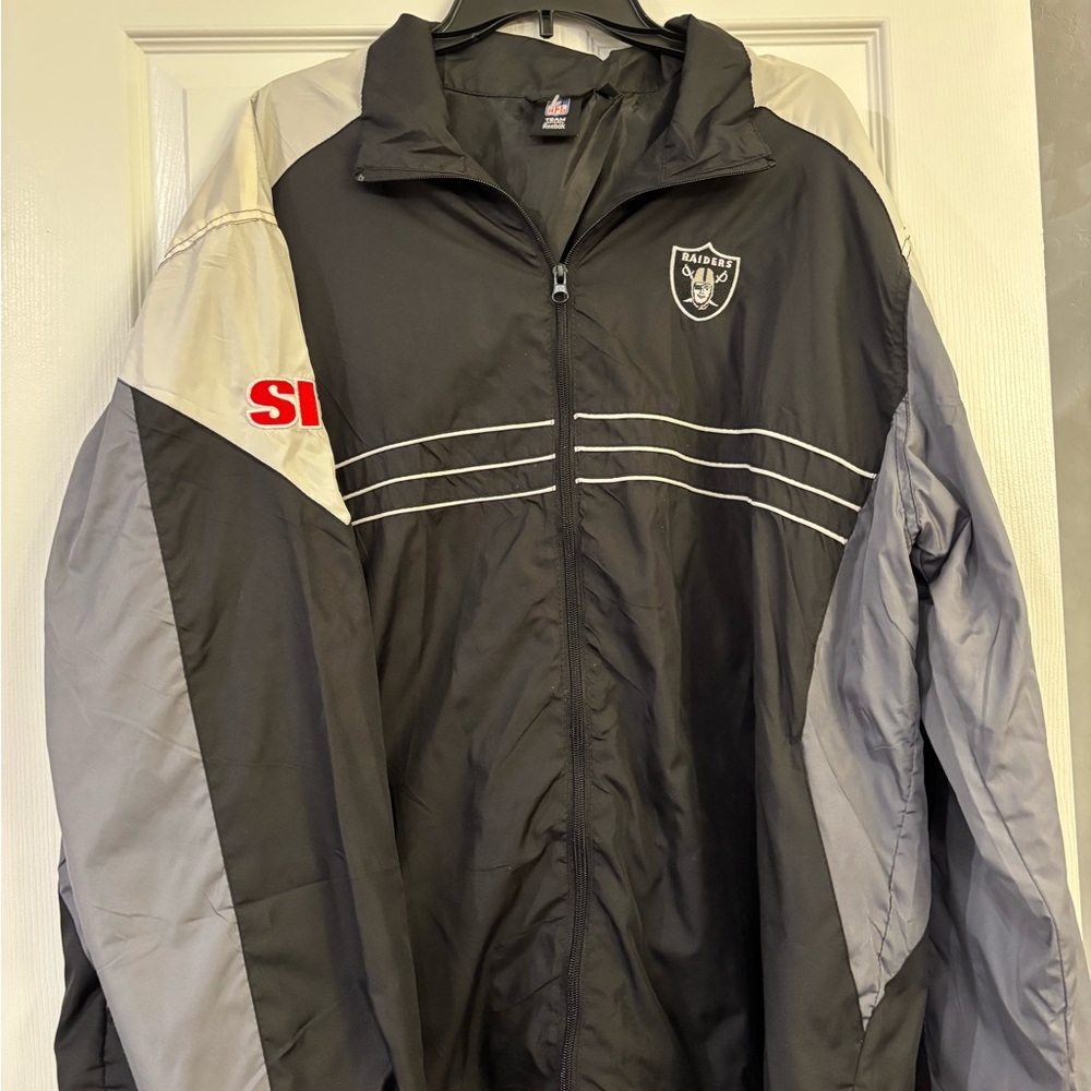 NFL Raiders Black and Gray Men's Jacket